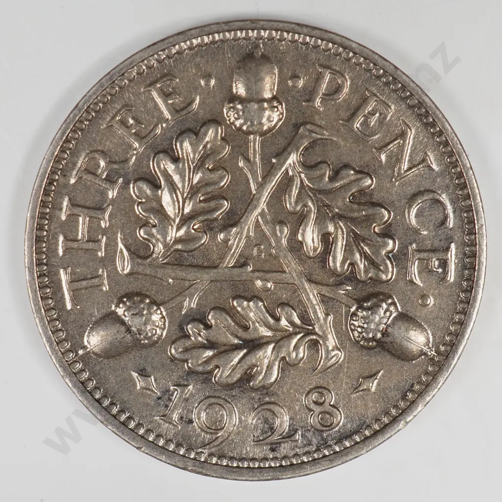Threepence: 1928 - Almost Uncirculated Image 1++