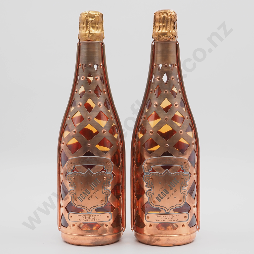 Lot of Two Bertrand Senecourt Special Cuvee´ Beau Brut Rosé Champagne Image 1++