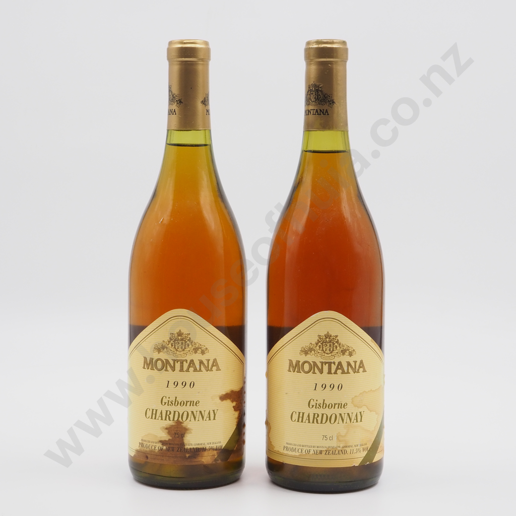 Two Bottles of Montana Gisborne Chardonnay 1990 Image 1++
