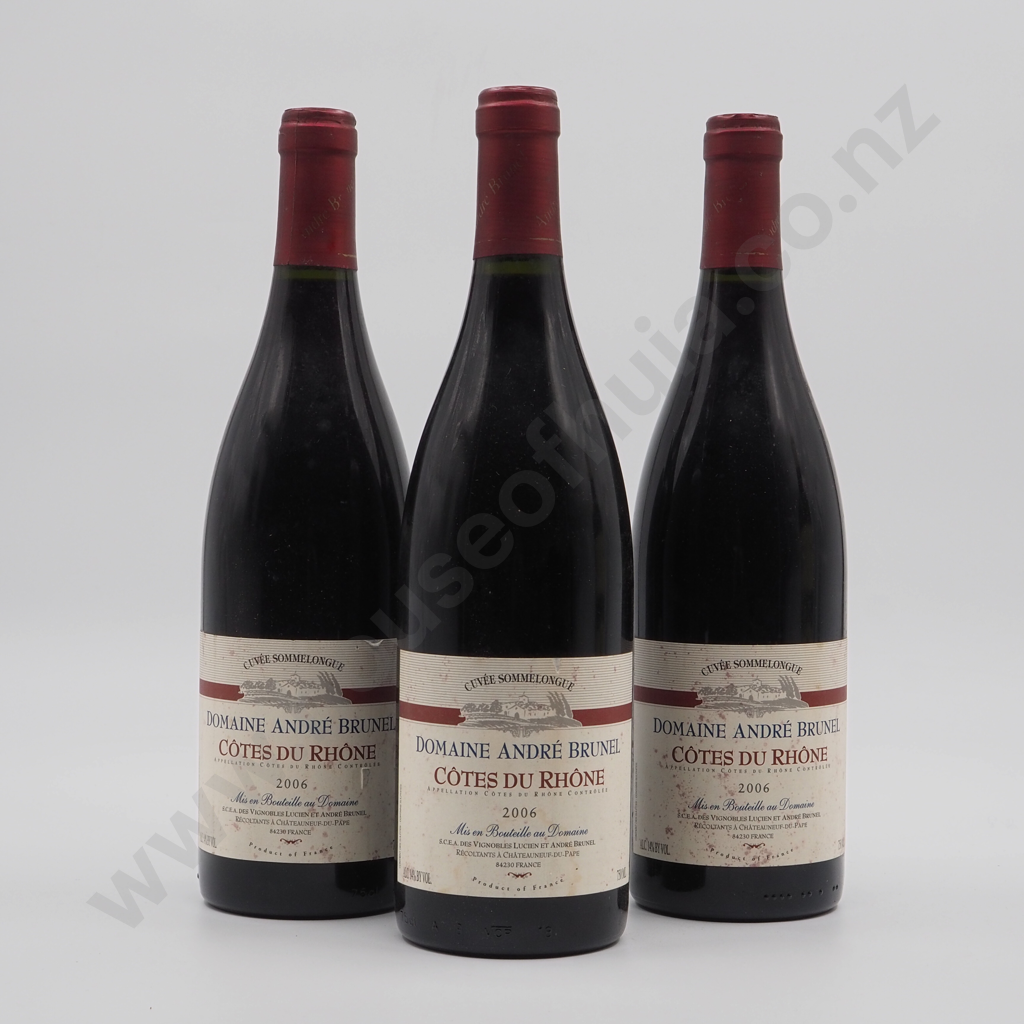 Lot of three Domaine Andre Brunel Cotes Du Rhone 2006  Image 1++