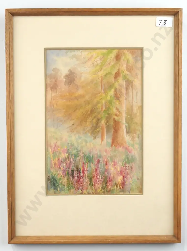 Ellis Rowan - Forest Scene, Watercolour (Artist Name Amended) Image 1++