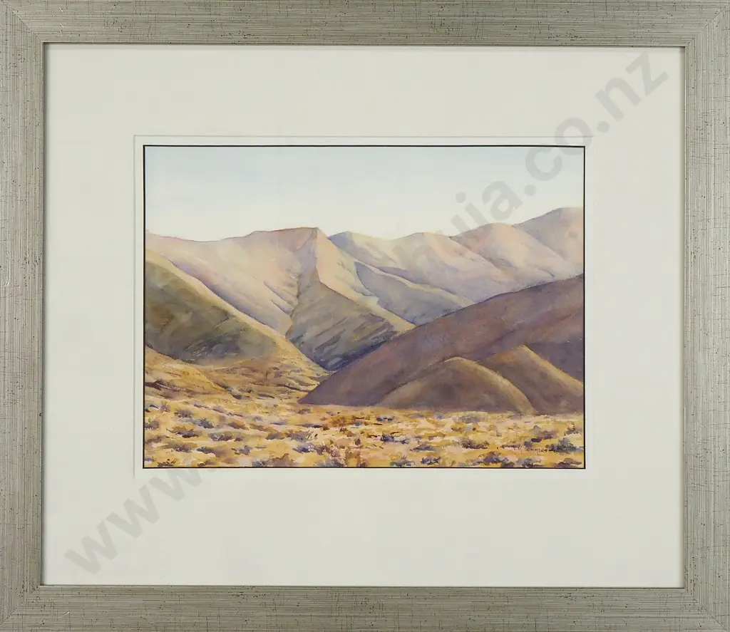 V.M. Sommerfield - Lindis Pass, Watercolour (2008) Image 1++