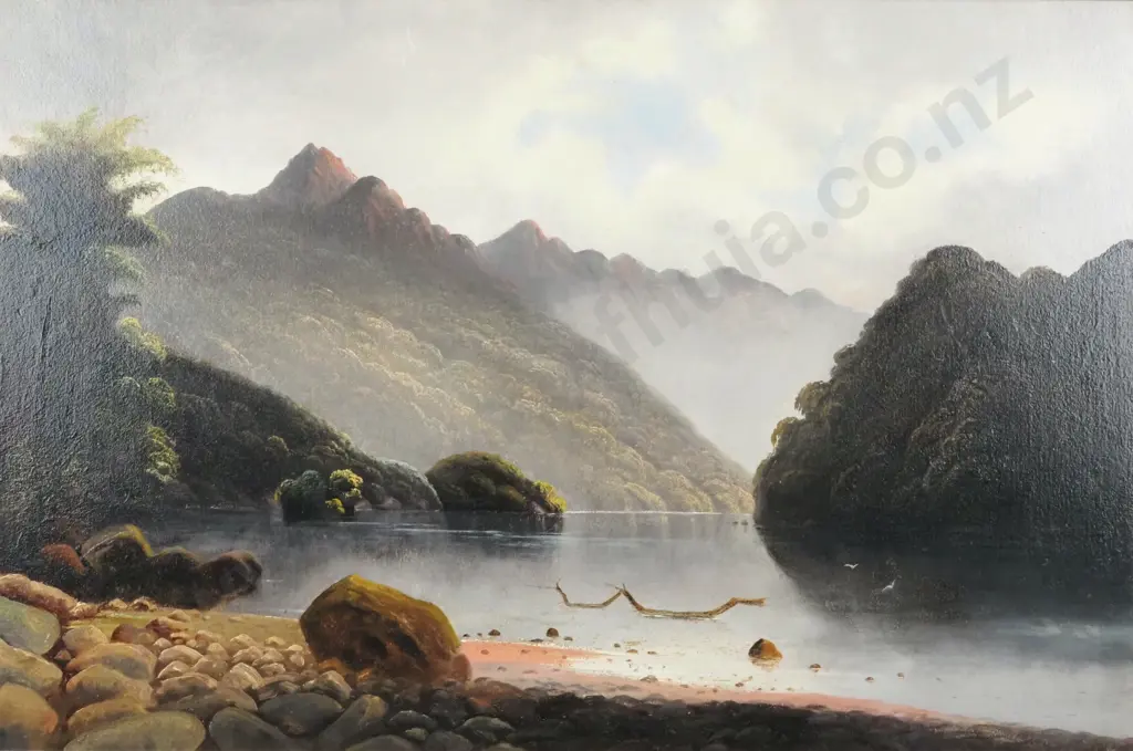 Artist Unknown - South Island Landscape, Oil on Board Image 1++