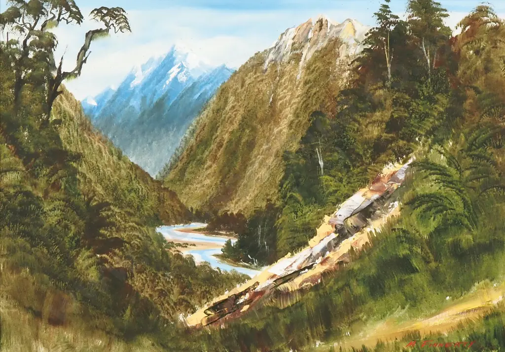 Michael Finnerty - Landscape, Oil On Board Image 1++
