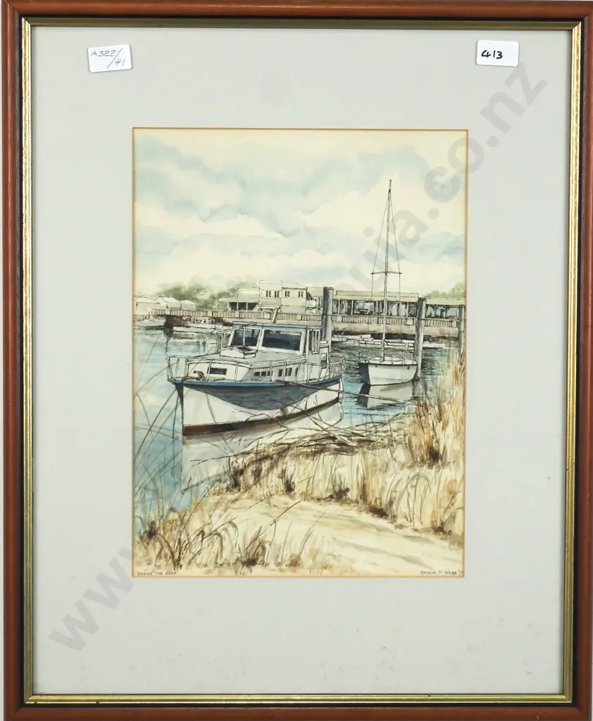 Arthur F Webb - Beside the Ban (1977), Ink & Watercolour Image 1++