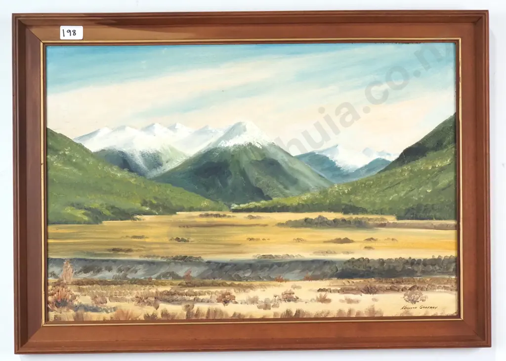 Kenneth Godfrey - 'Lewis Pass', Oil Image 1++