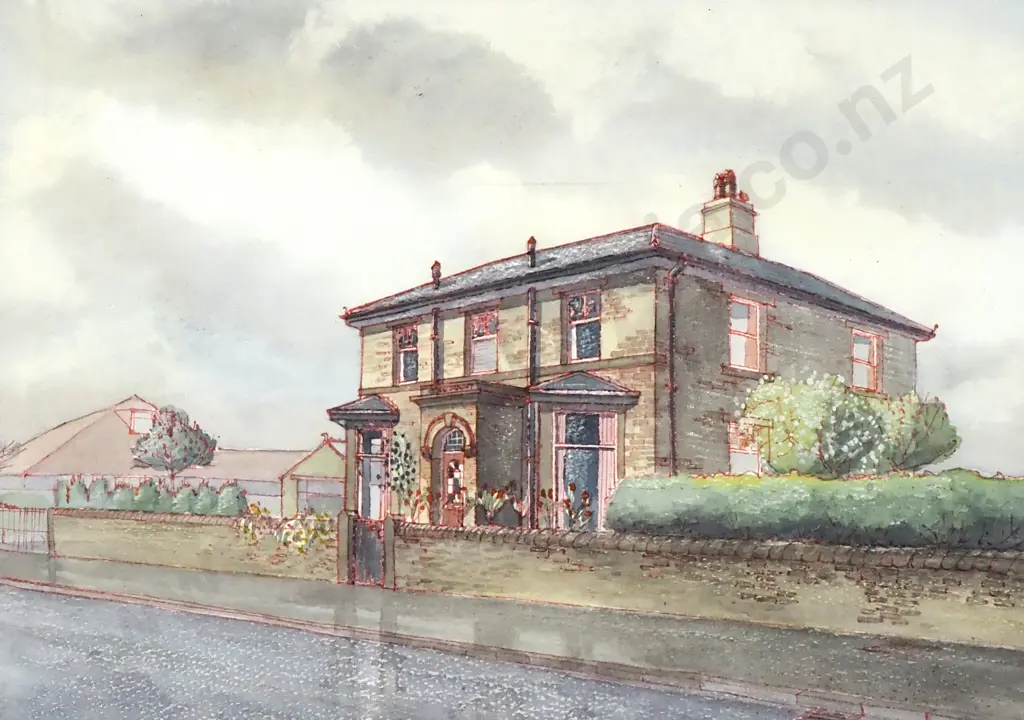 Artist Unknown - Historic Homestead, Nelson, Watercolour Image 1++