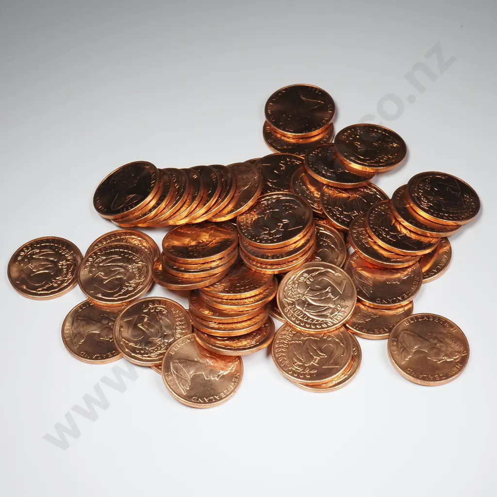 50 X 1983 UNC 2 CENTS COINS, C.C.V. $100 Image 1++