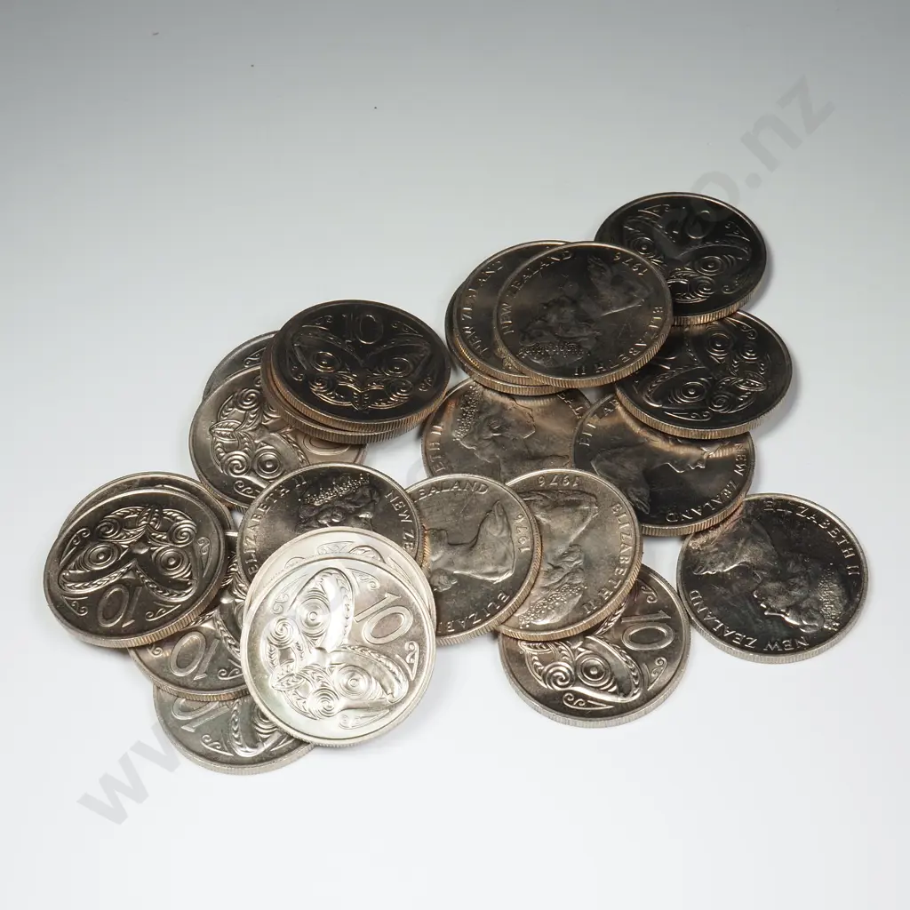 23 X 1976 UNC 10 CENTS COINS, C.C.V. $92 Image 1++