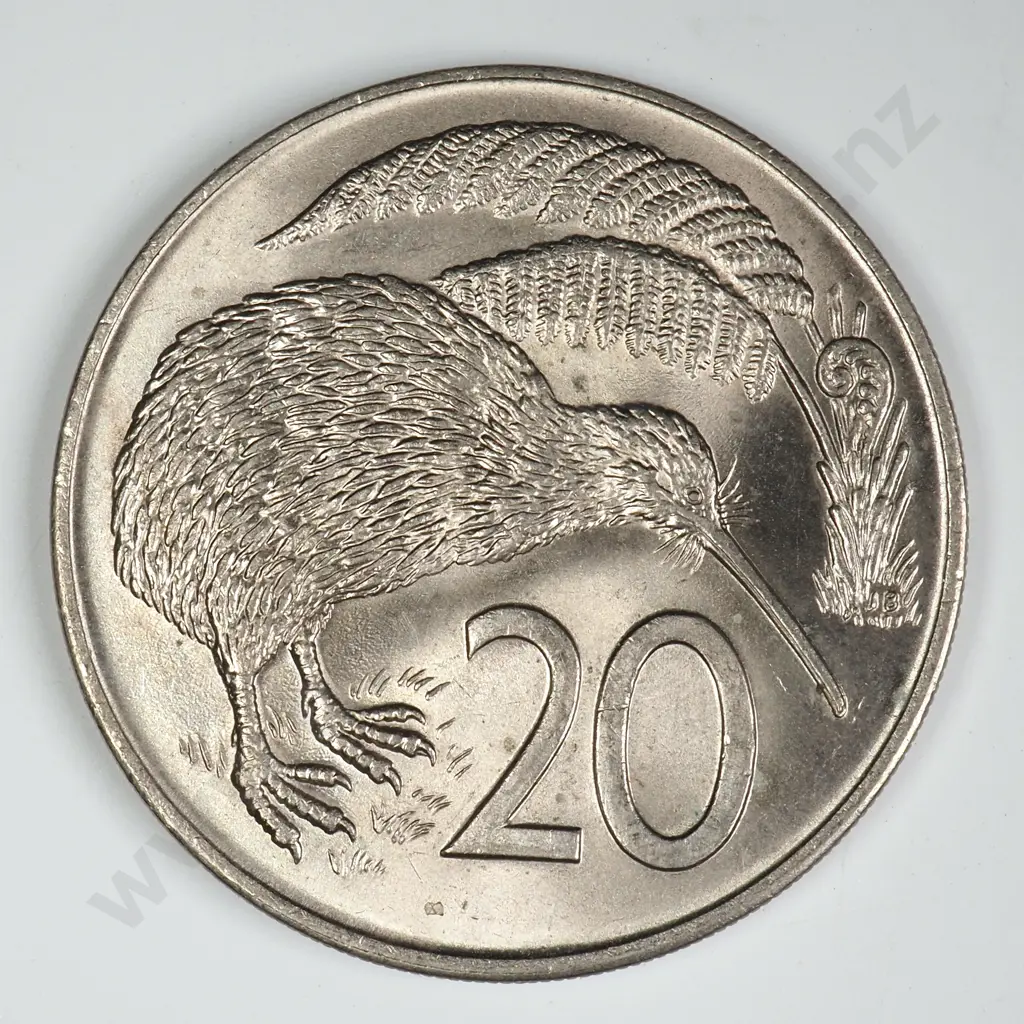 10 X 1971 BRILLIANT UNCIRCULATED 20 CENTS COINS Ten 1971 brilliant uncirculated twenty cents coins, being the circulation type ( 7 in the date having a serif or downward stroke ). The coins found in uncirculated and proof sets have a normal 7. C.C.V. $800. Please be aware that although these are directly from the mint there may be the odd spot or blemish. Image 1++