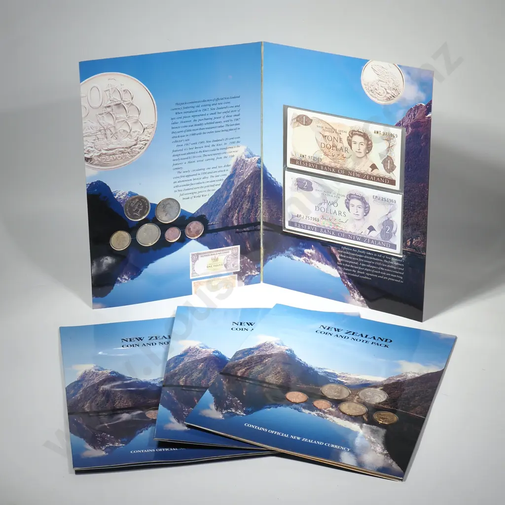 4 X COIN & NOTE PACKS – EACH CONTAINS 1, 2, 20 ( BOTH TYPES ) CENTS, $1 & $2 COINS & $1 & $2 NOTES ( BRASH SIGNATURE ) Image 1++