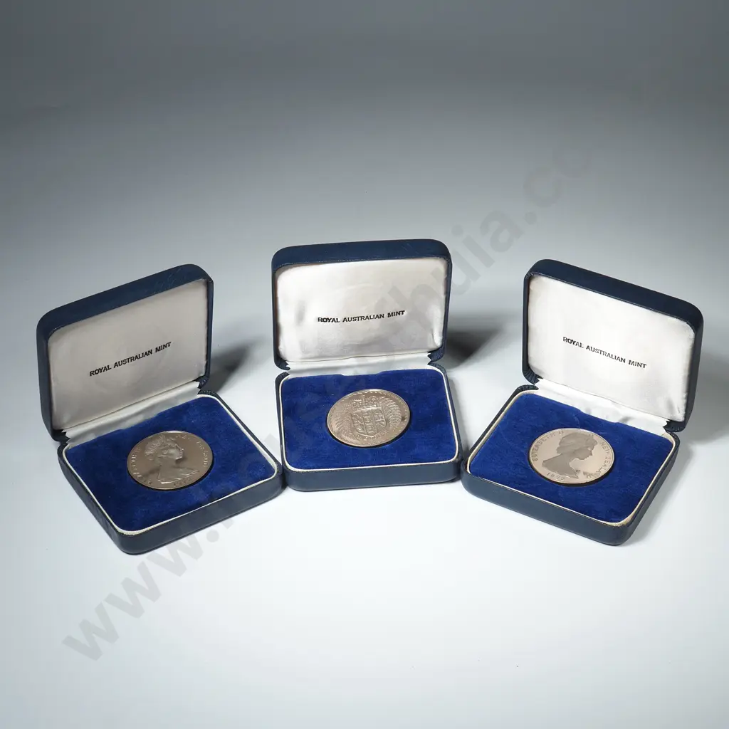 3 X 1972 PROOF $1 COINS, R.A.M. CASE, SUPERIOR CASES, C.C.V. $240 Image 1++
