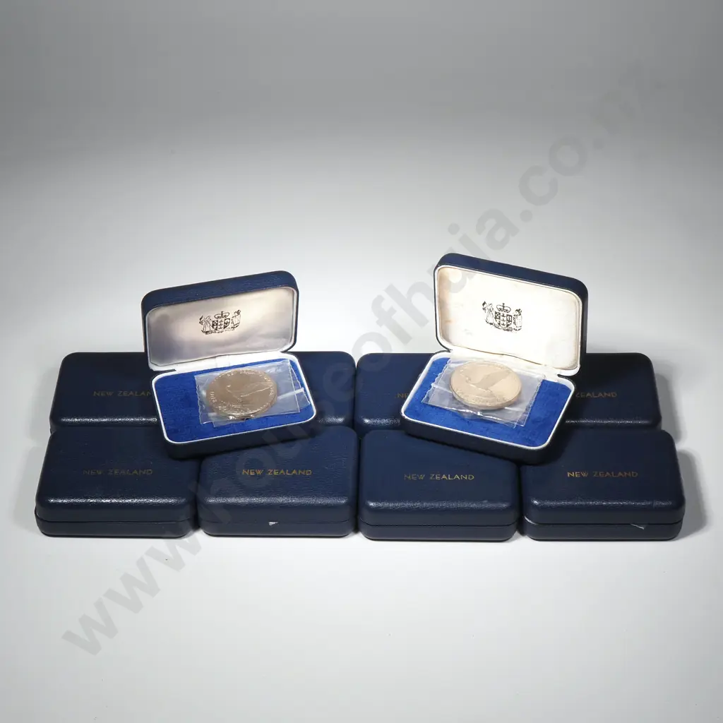 10 X 1974 PROOF NEW ZEALAND DAY $1 COINS, C.C.V. $550 Image 1++