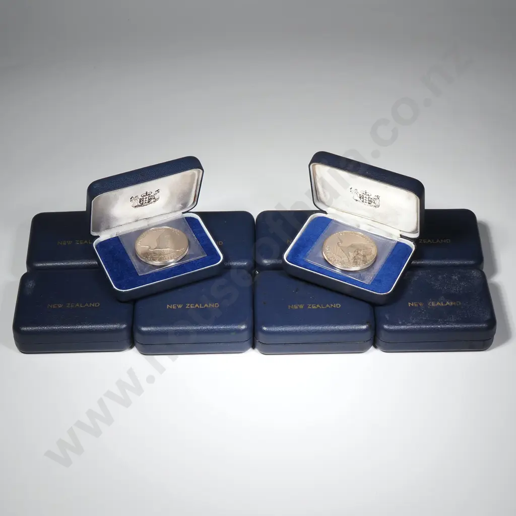 10 X 1974 PROOF NEW ZEALAND DAY $1 COINS, C.C.V. $550 Image 1++