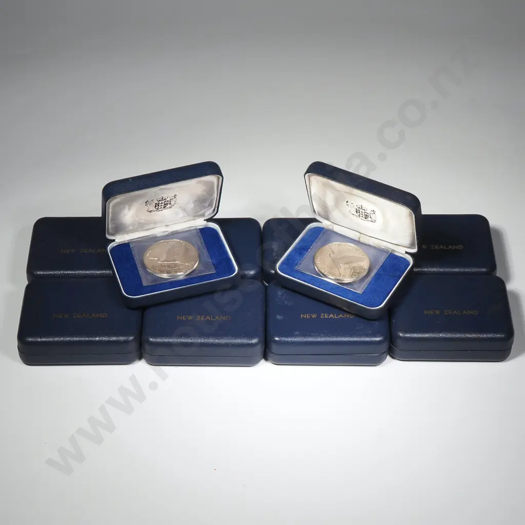 10 X 1974 PROOF NEW ZEALAND DAY $1 COINS, C.C.V. $550 Image 1++