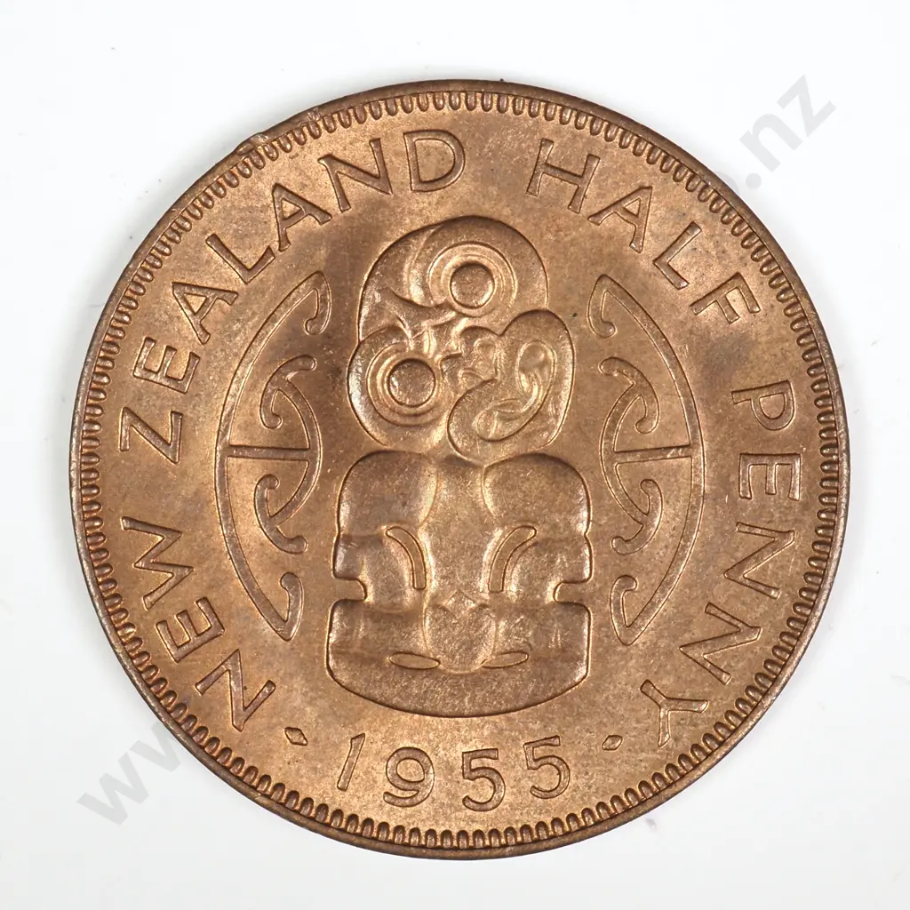 1955 HALFPENNY, A.UNC, C.V. $200 Image 1++