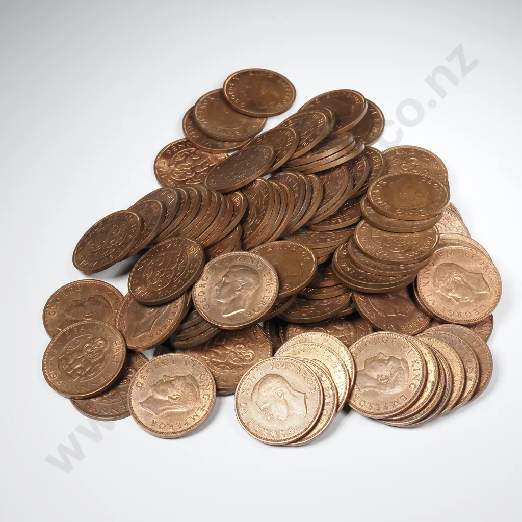 100 X 1941 HALFPENNIES WITH ORIGINAL MINT LUSTRE Image 1++