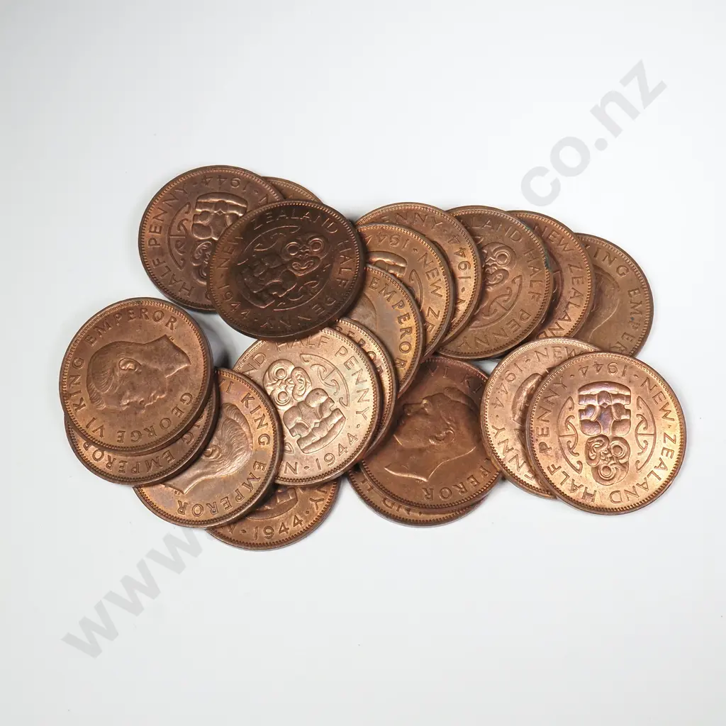 20 X 1944 HALFPENNIES WITH ORIGINAL MINT LUSTRE Image 1++
