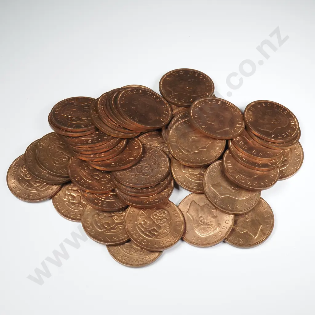 50 X 1950 HALFPENNIES WITH ORIGINAL MINT LUSTRE Image 1++