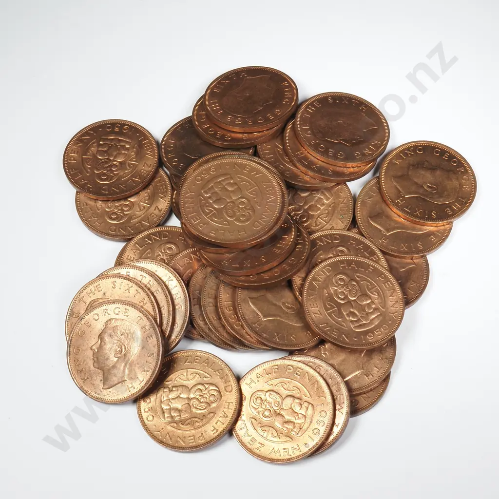 40 X 1950 HALFPENNIES WITH ORIGINAL MINT LUSTRE Image 1++