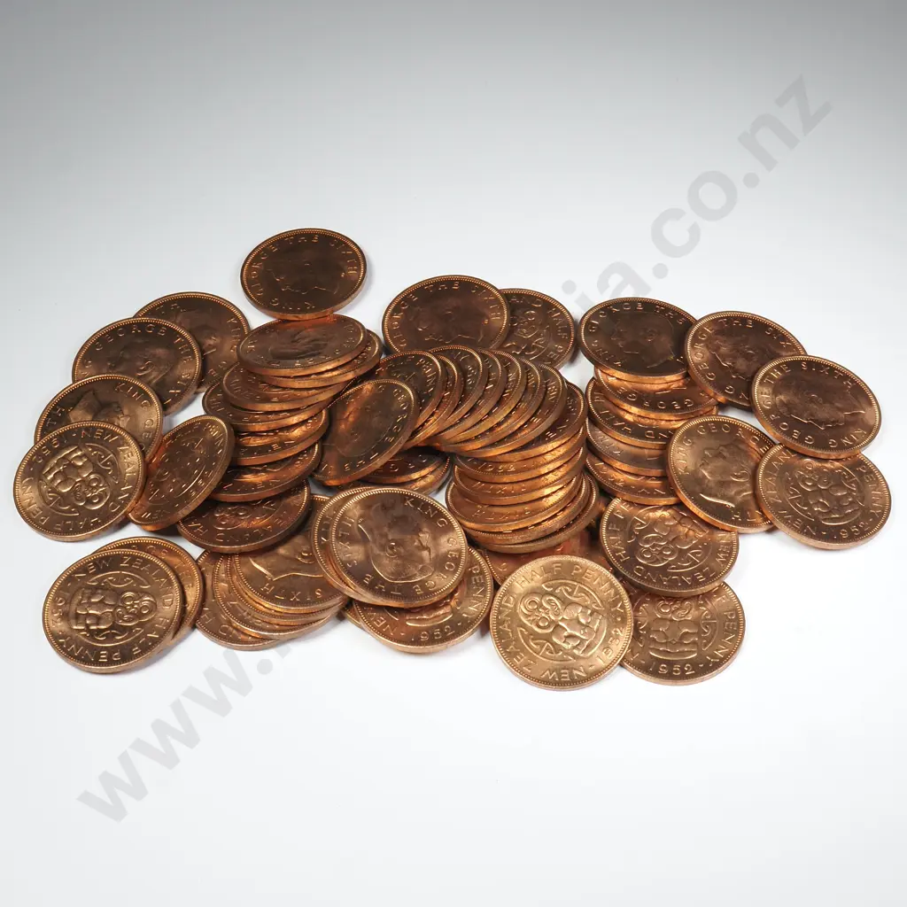 60 X 1952 HALFPENNIES, B.UNC, C.C.V $720 Image 1++