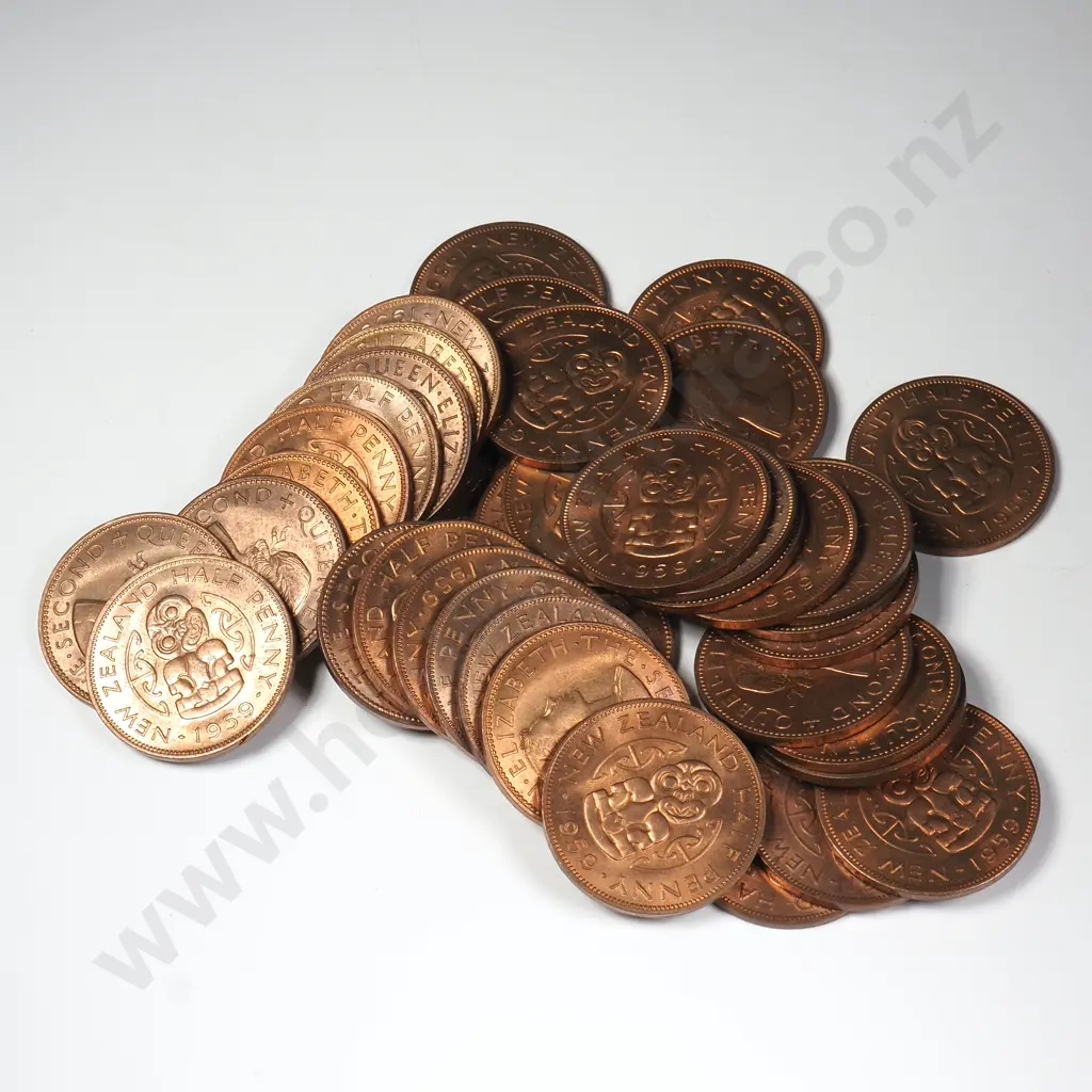 40 X 1959 HALFPENNIES WITH ORIGINAL MINT LUSTRE Image 1++