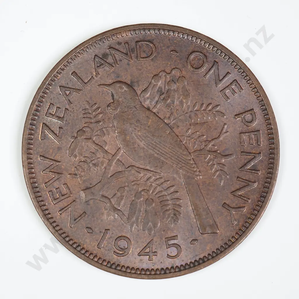 1945 'BURNISHED' ONE PENNY, E.F, C.V. $200 Image 1++