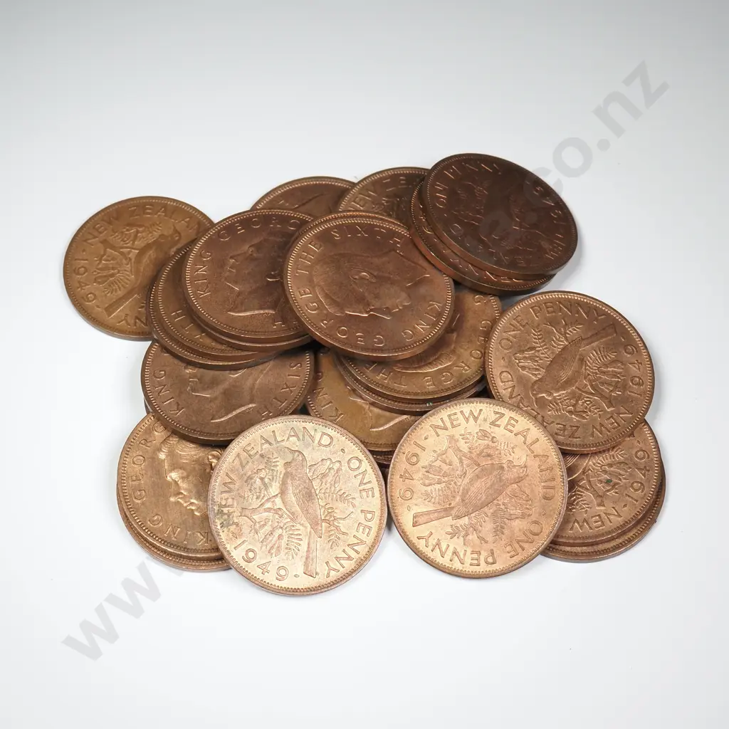 25 X 1949 PENNIES WITH ORIGINAL MINT LUSTRE Image 1++