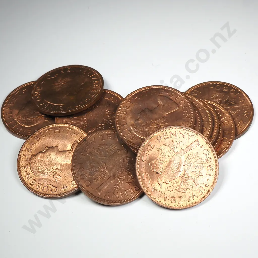 15 X 1960 PENNIES WITH ORIGINAL MINT LUSTRE Image 1++