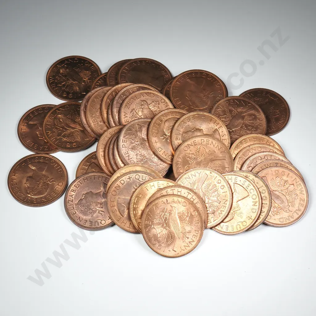50 X 1961 PENNIES WITH ORIGINAL MINT LUSTRE Image 1++