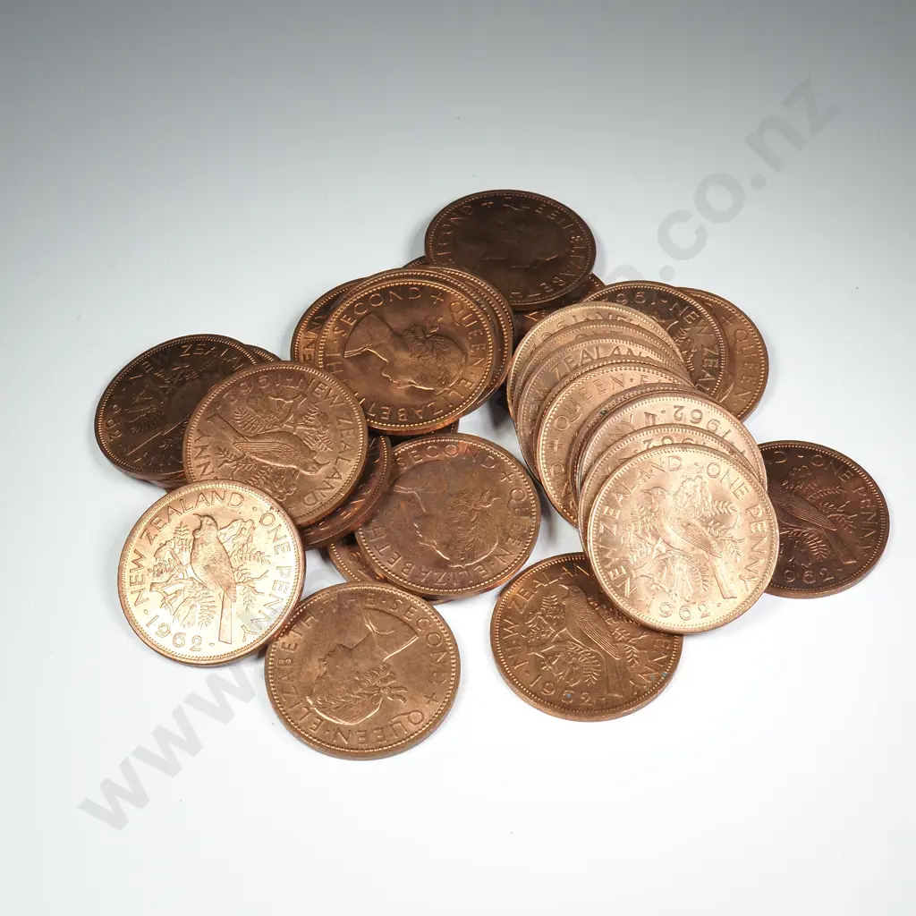 35 X 1962 PENNIES WITH ORIGINAL MINT LUSTRE Image 1++
