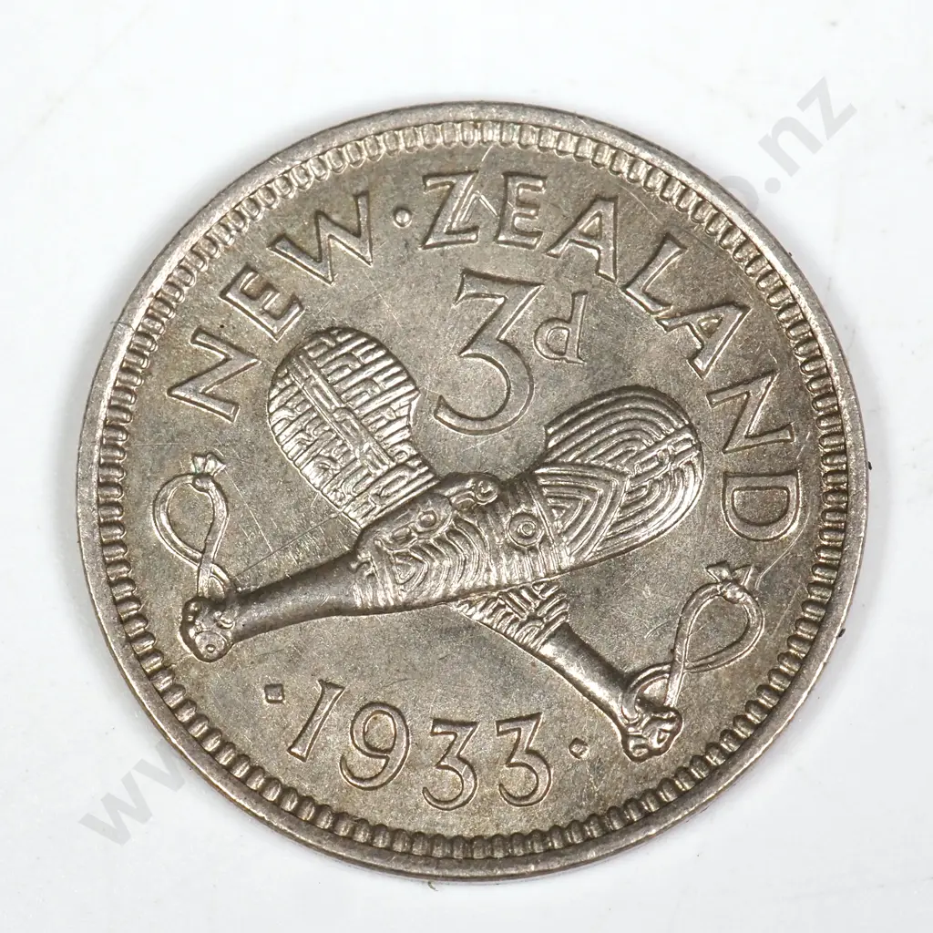 1933 THREEPENCE, UNC, C.V. $65 Image 1++