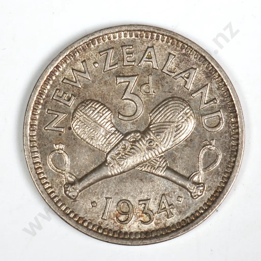 1934 THREEPENCE, UNC, C.V. $65 Image 1++
