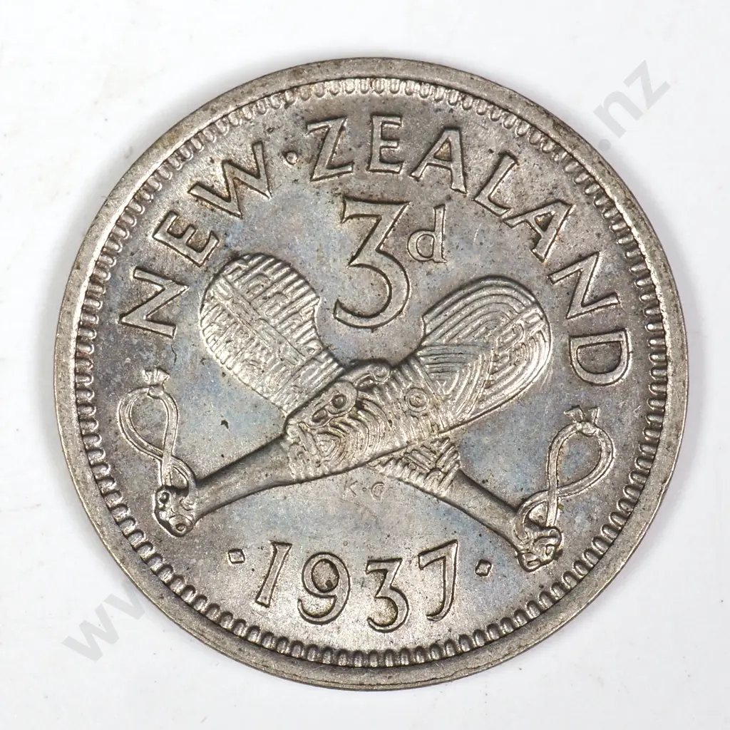 1937 THREEPENCE, UNC, C.V. $75 Image 1++