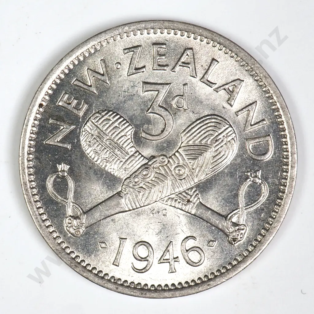 1946 THREEPENCE, UNC, C.V. $40 Image 1++