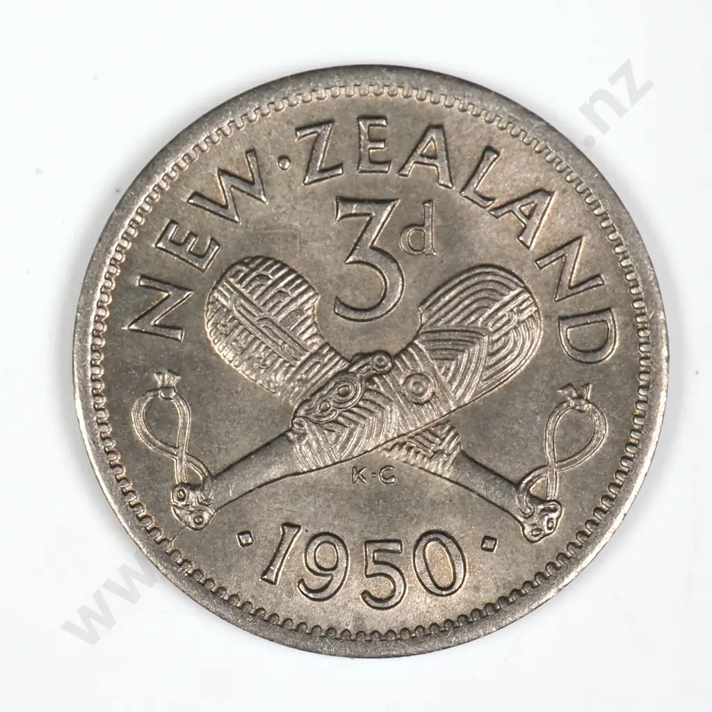 1950 THREEPENCE, A.UNC, C.V. $200 Image 1++