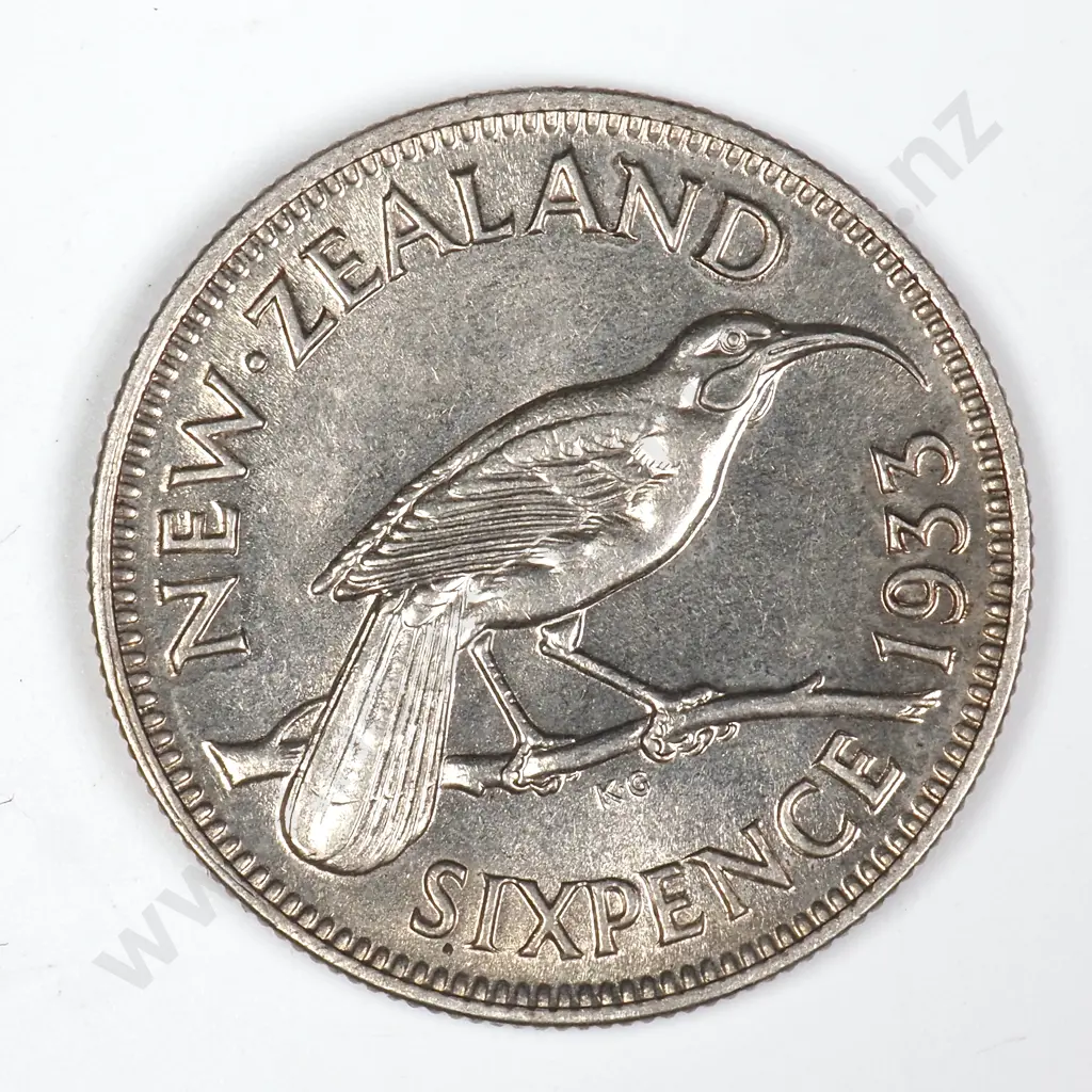 1934 SIXPENCE, A.UNC, C.V. $125 Image 1++