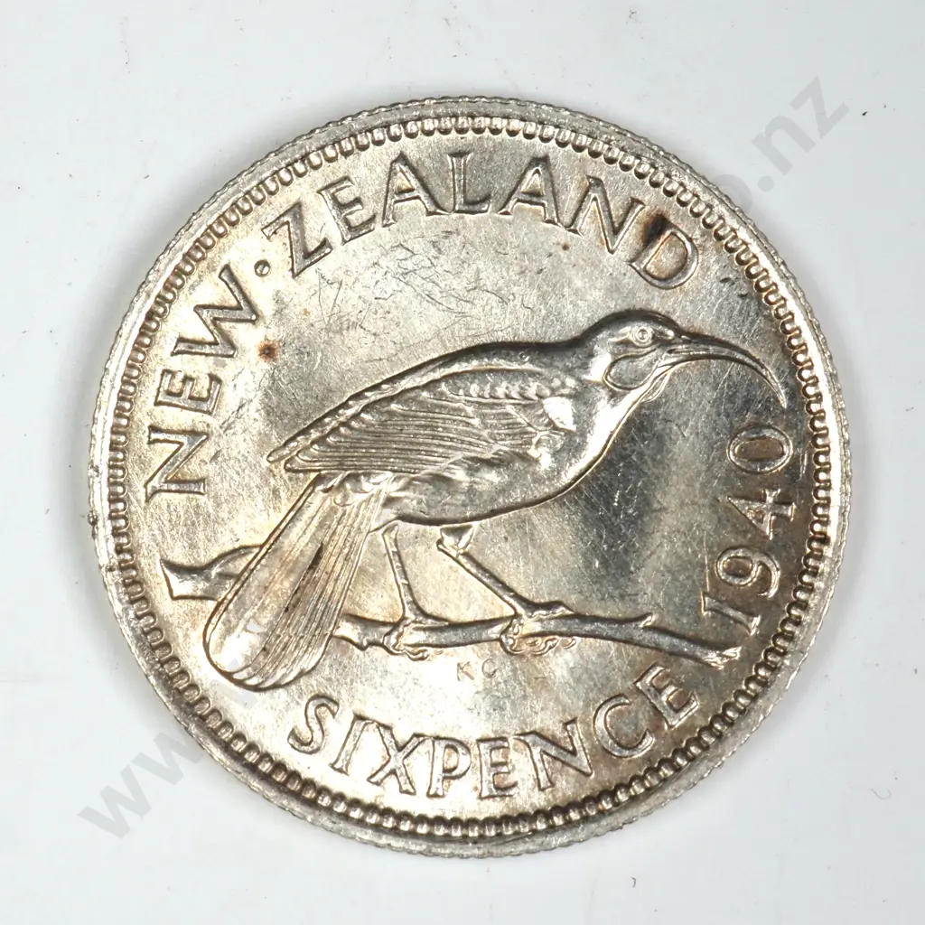 1940 SIXPENCE, A.UNC, C.V. $175 Image 1++