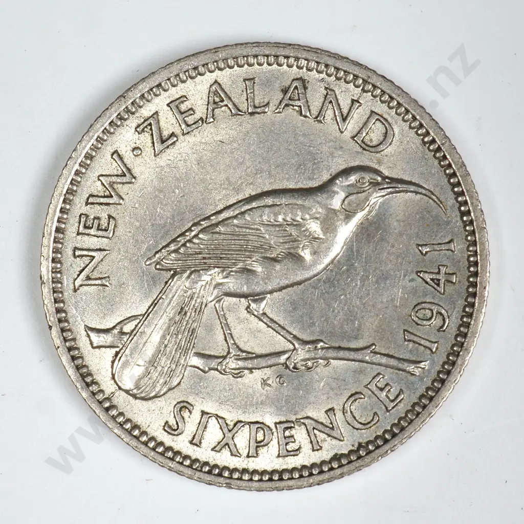 1941 SIXPENCE, E.F, C.V. $300 Image 1++