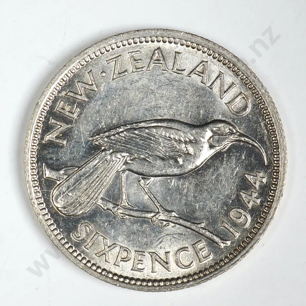 1944 SIXPENCE, A.UNC, C.V. $125 Image 1++