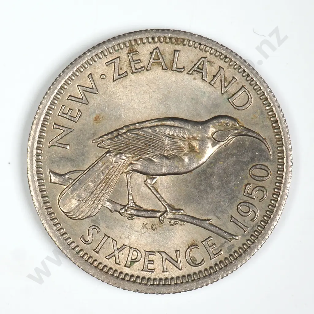 1950 SIXPENCE, E.F, C.V. $200 Image 1++