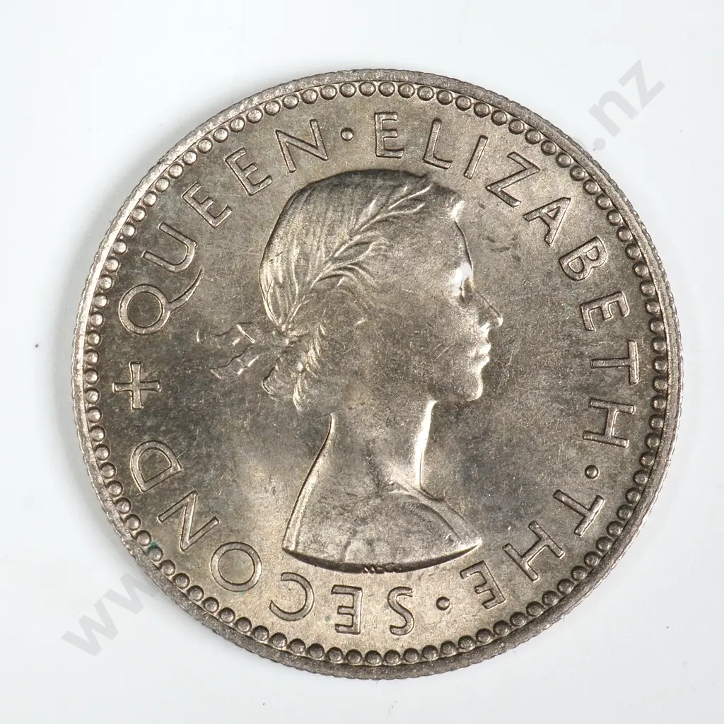 1953 SIXPENCE, A.UNC, C.V. $30 Image 1++