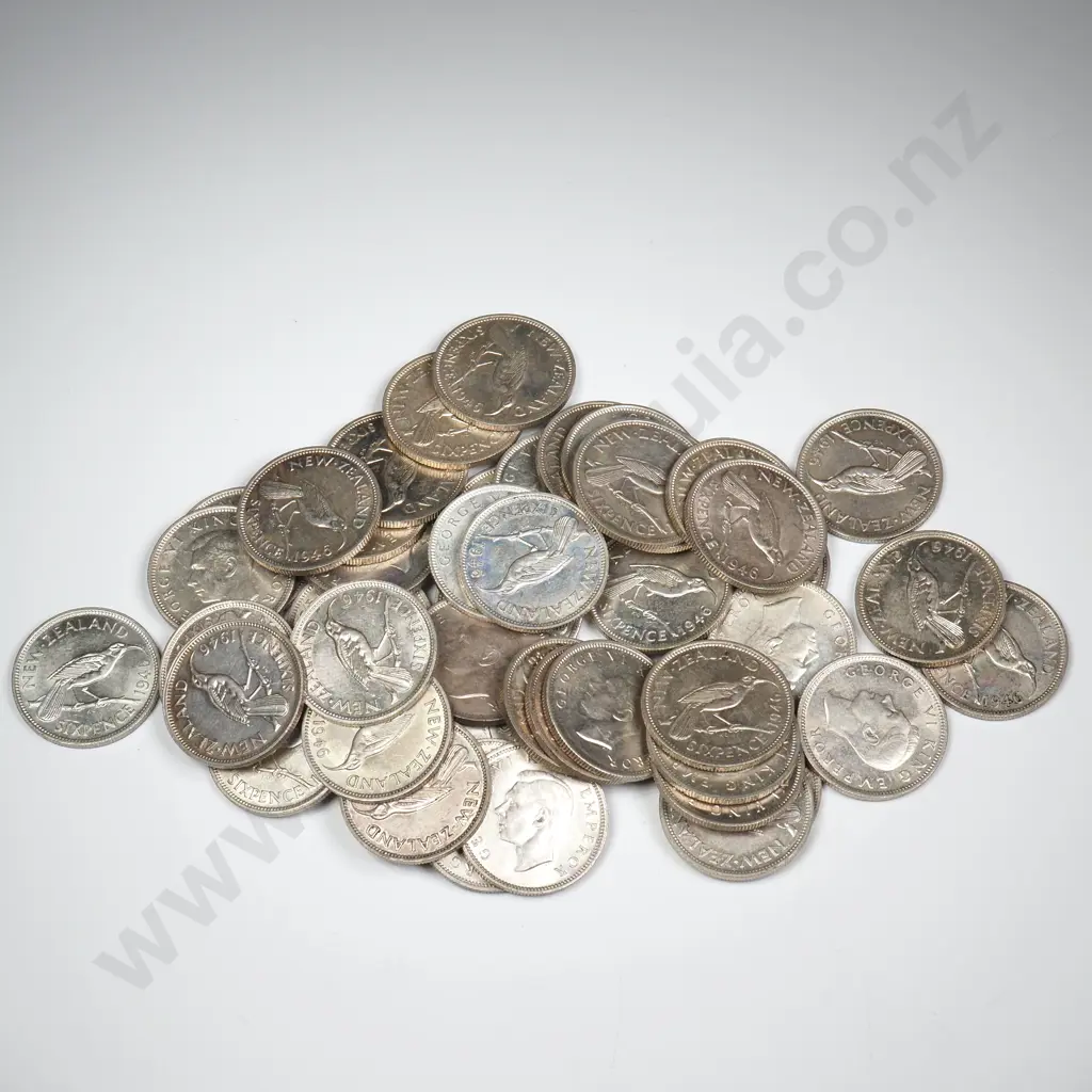 50 X 1946 SIXPENCES, V.F. OR BETTER, MINIMUM C.C.V. $500 Image 1++