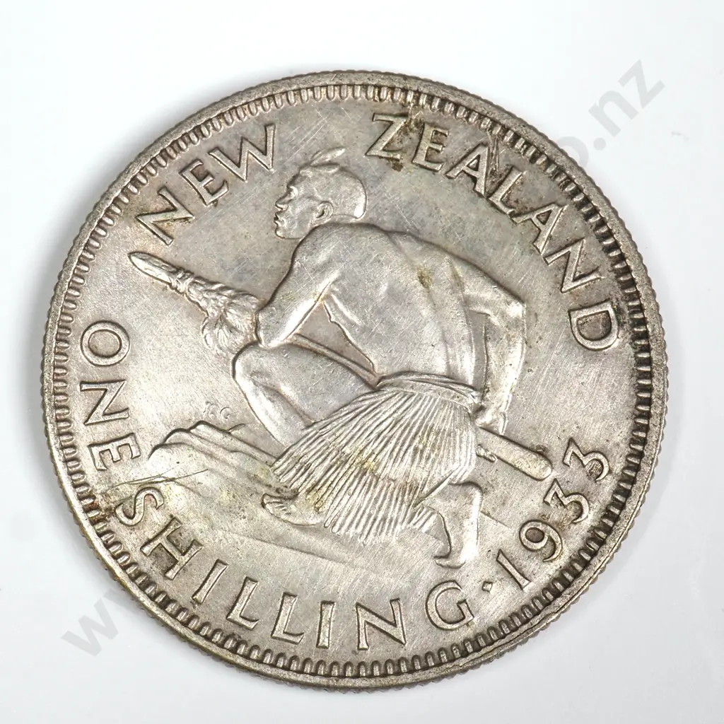 1933 ONE SHILLING, E.F, C.V. $80 Image 1++