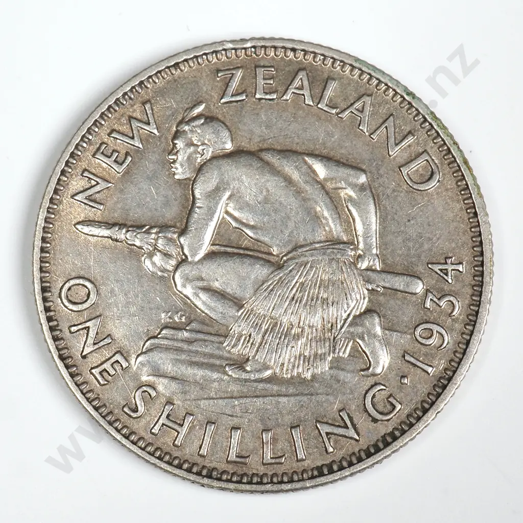 1934 ONE SHILLING, E.F, C.V. $80 Image 1++
