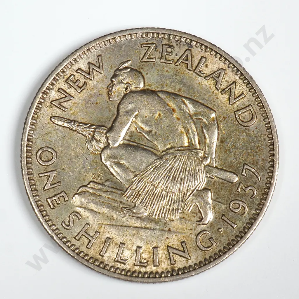 1937 ONE SHILLING, E.F, C.V. $80 Image 1++