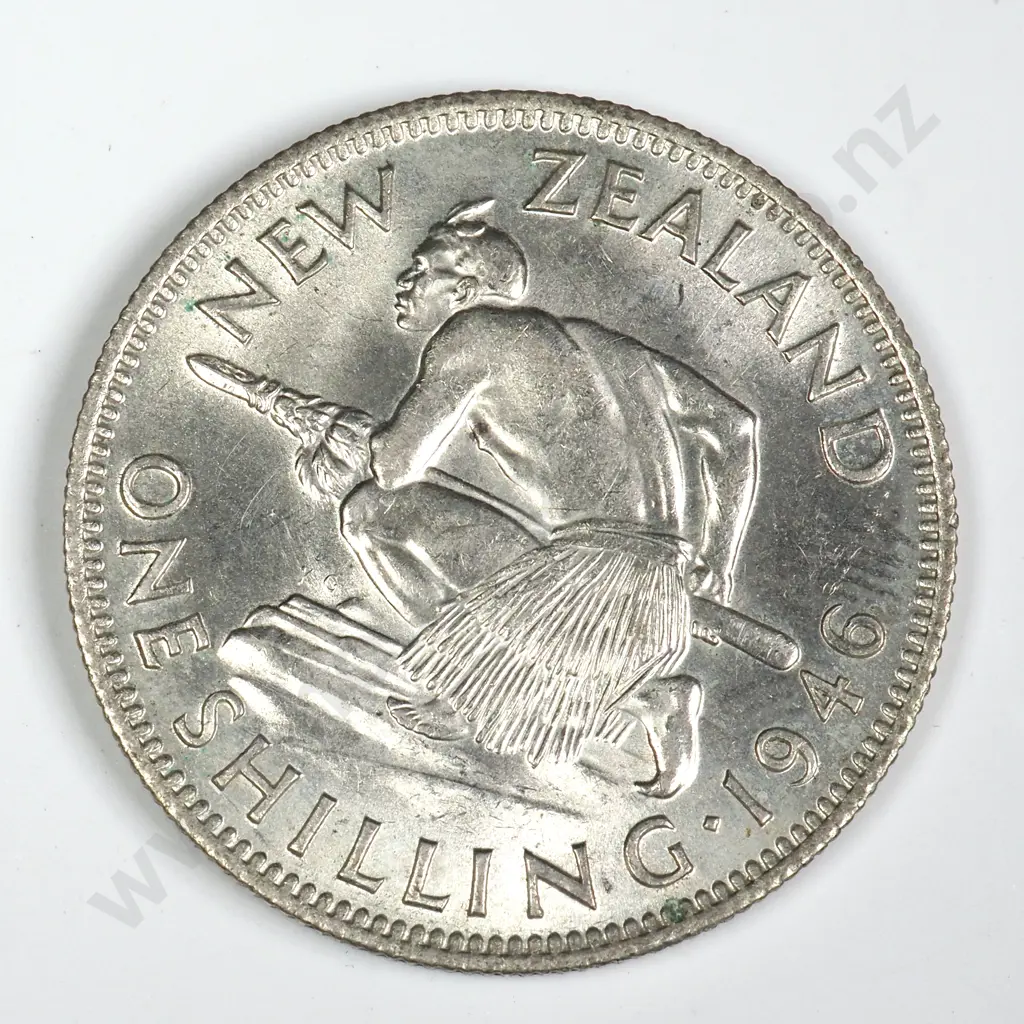 1946 ONE SHILLING, UNC, C.V. $225 Image 1++