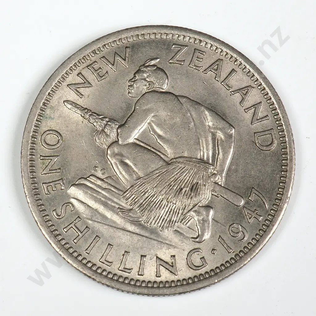 1947 ONE SHILLING, E.F, C.V. $65 Image 1++