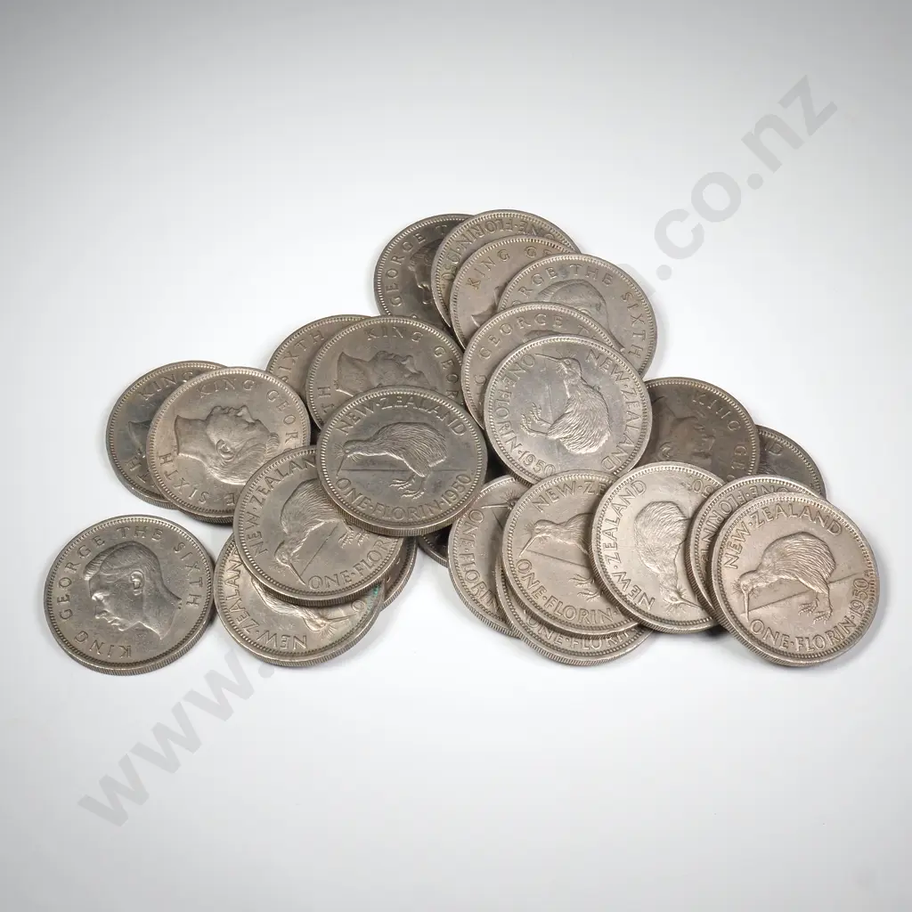25 X 1950 FLORINS, V.F. OR BETTER, MINIMUM C.C.V. $300 Image 1++