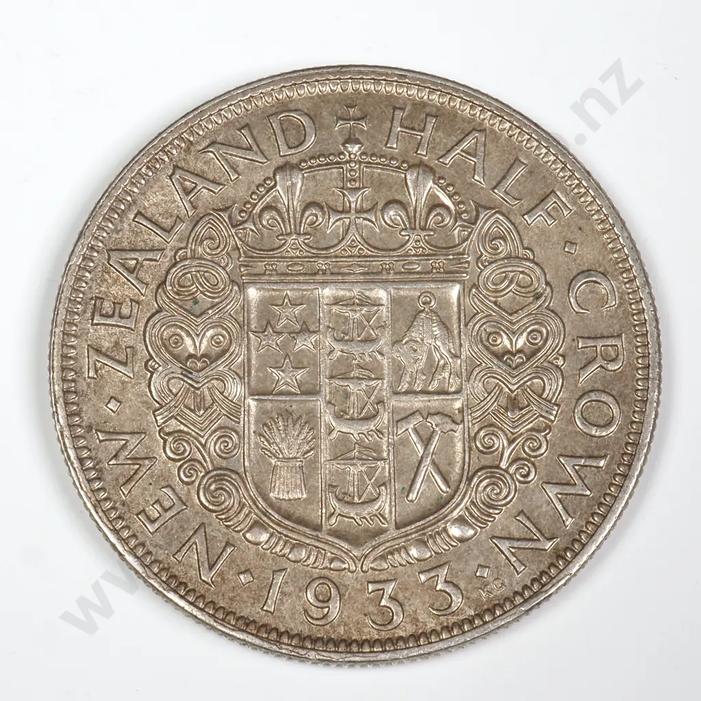 1933 HALFCROWN, A.UNC, C.V. $350 Image 1++